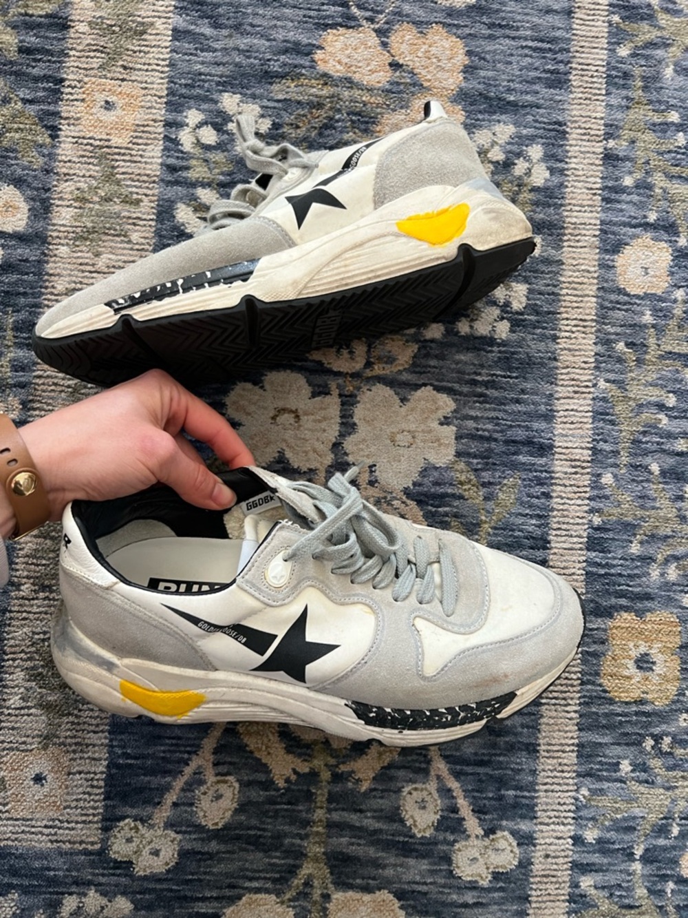 Golden Goose Grey Running Sole Sneakers - Picture 3 of 8